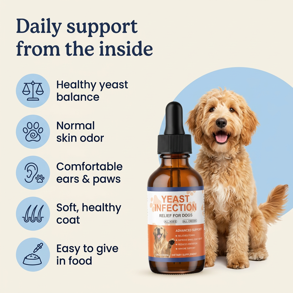 Bellamy Yeast Balance Drops for Dogs | Ear, Paw & Skin Support